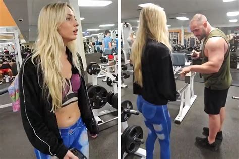 Woman who wore body paint pants to gym。